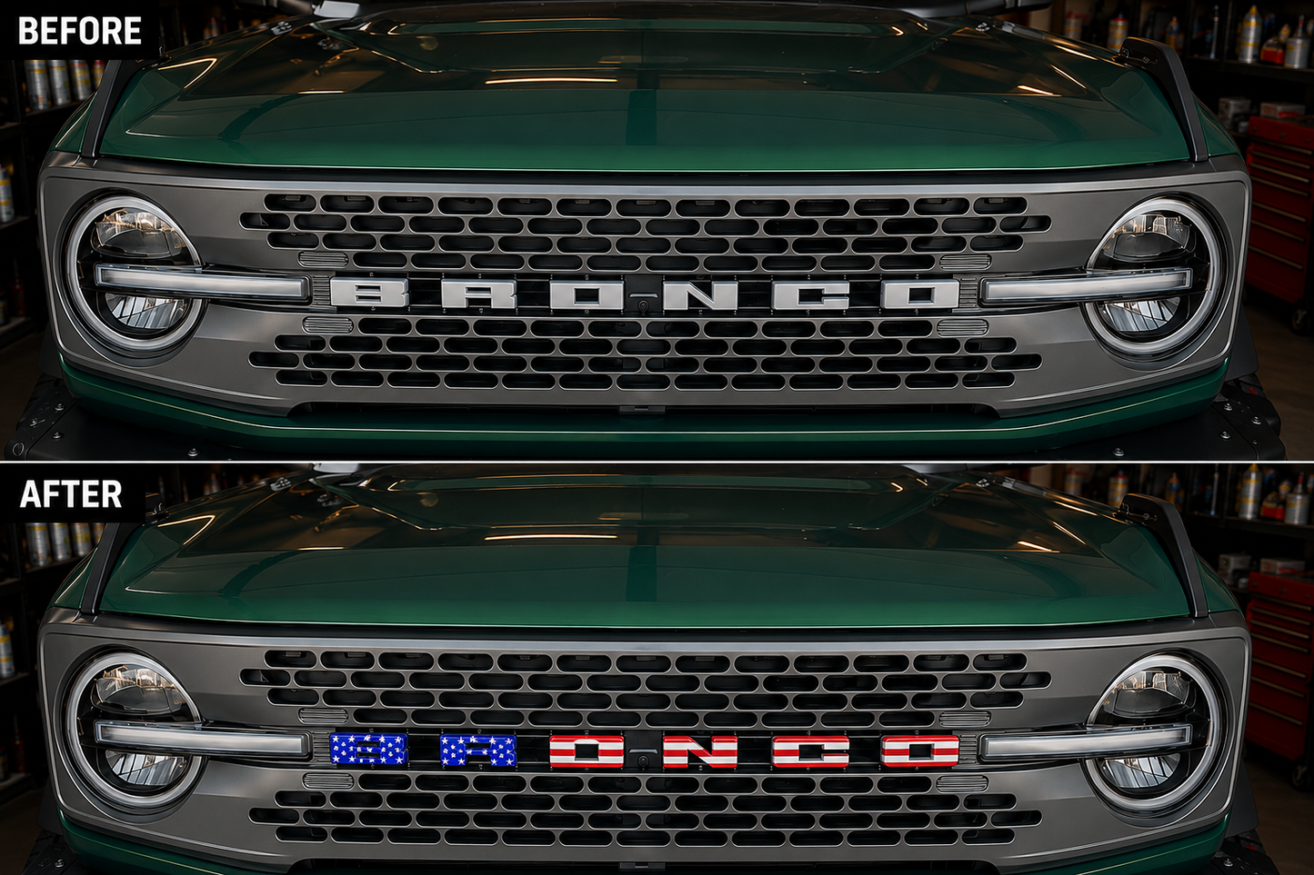 Premium 3D 2021+ Bronco Overlay Letters