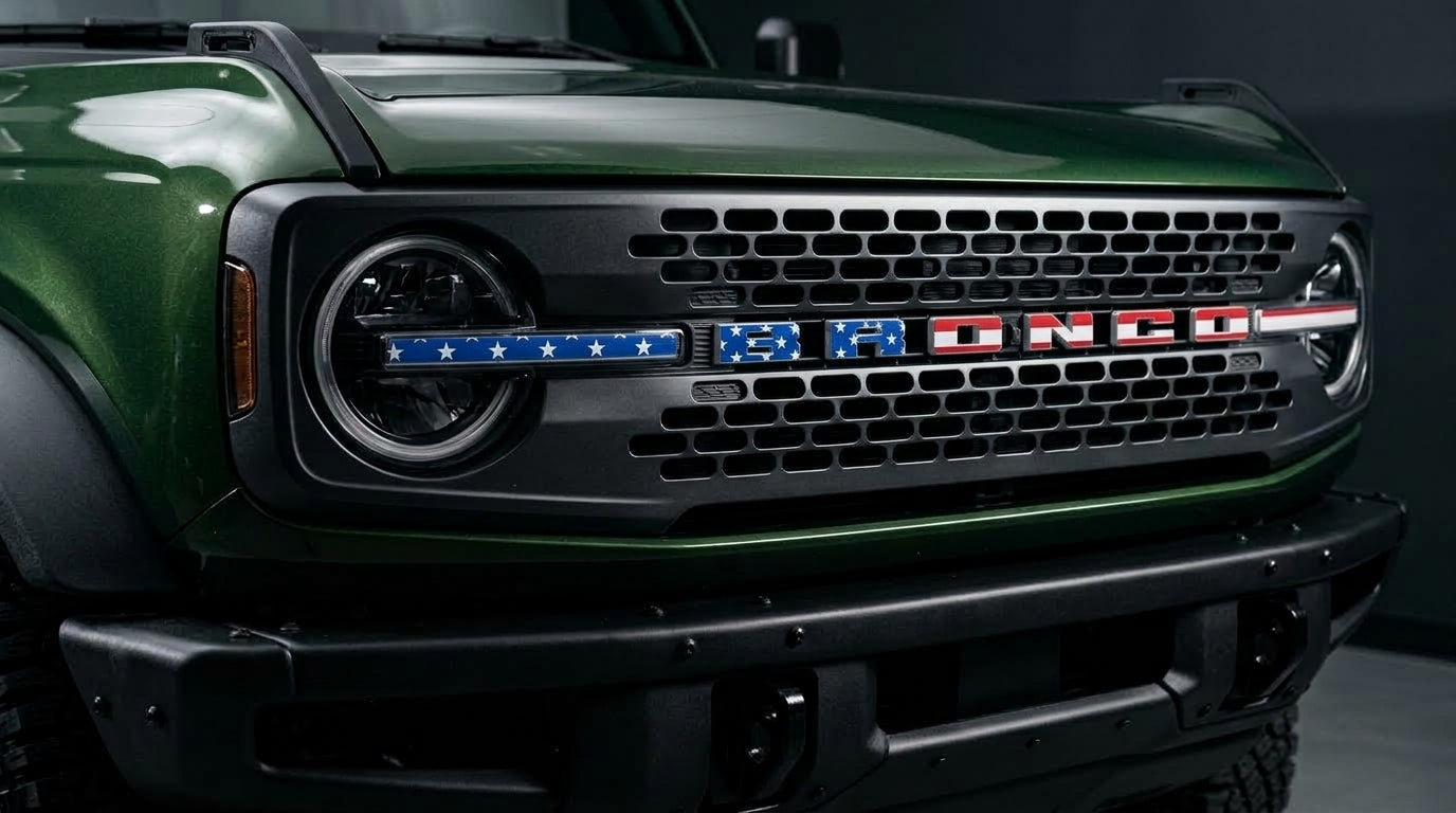 2021-2026 Bronco Tailgate Inset - Matte Black 3D Raised ABS