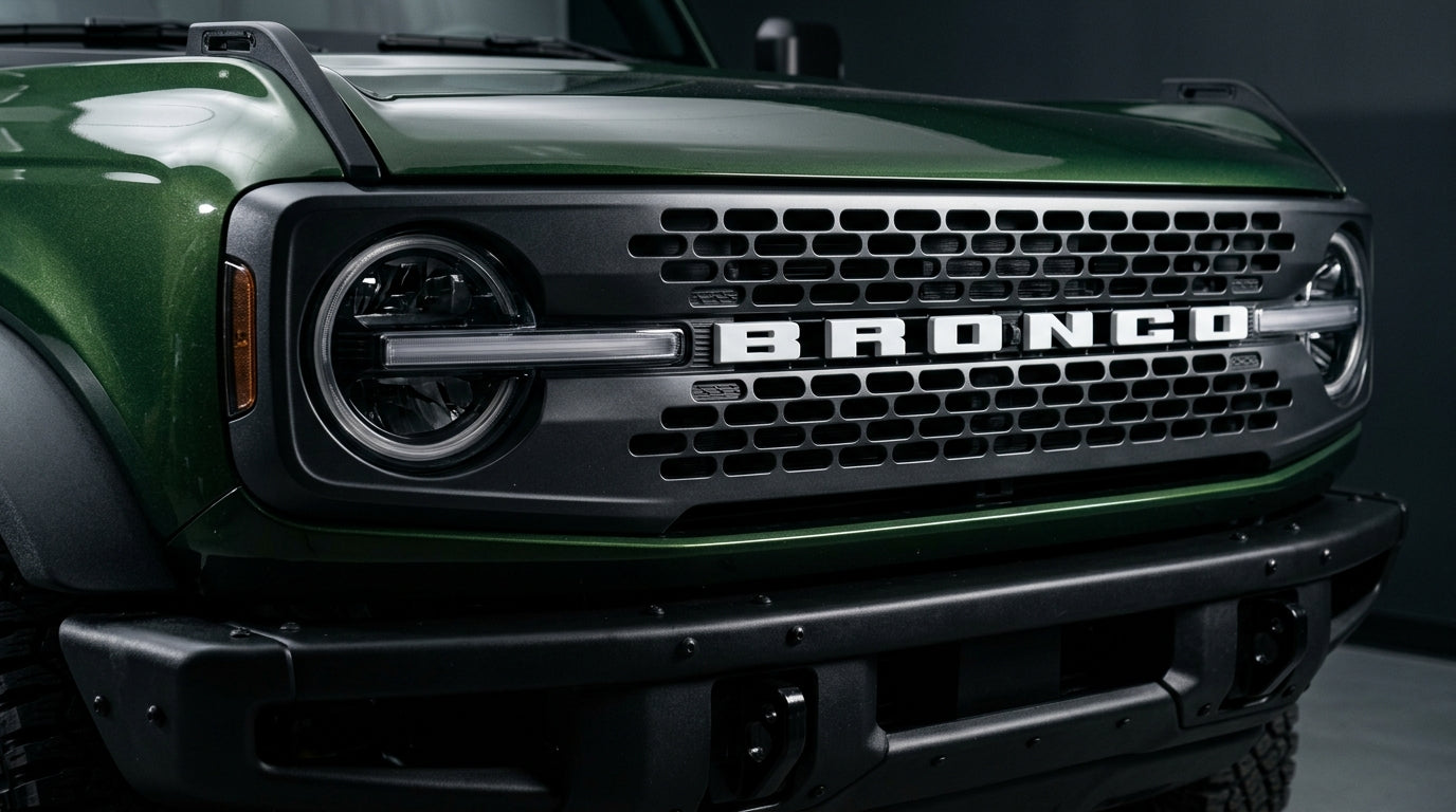 Ford F-150 Raised Letters - Stock Before & After Comparison