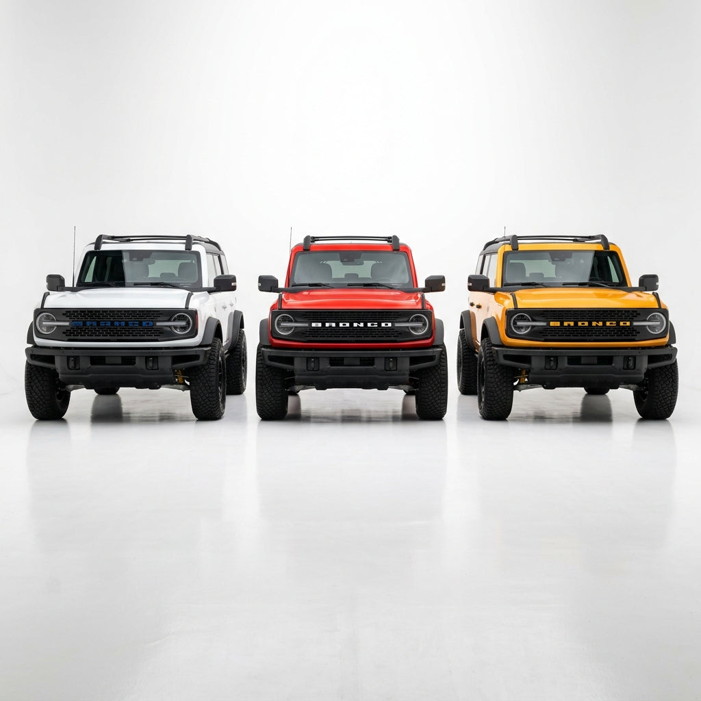 2021-2026 Bronco Grille Letters - OEM Pure White Overlay